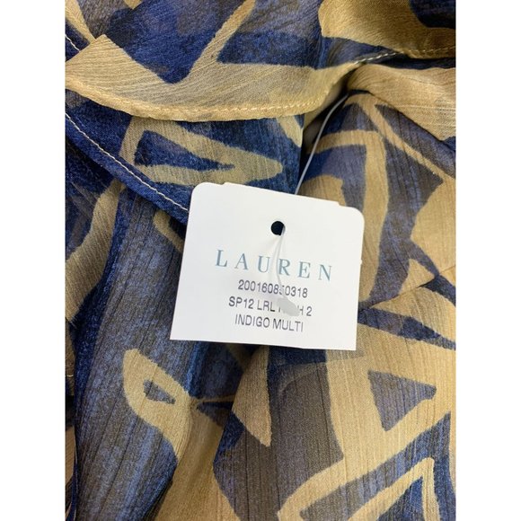 Lauren Ralph Lauren Size 6 Ruffled Off The Shoulder Chiffon Blouse NWT - Picture 7 of 10